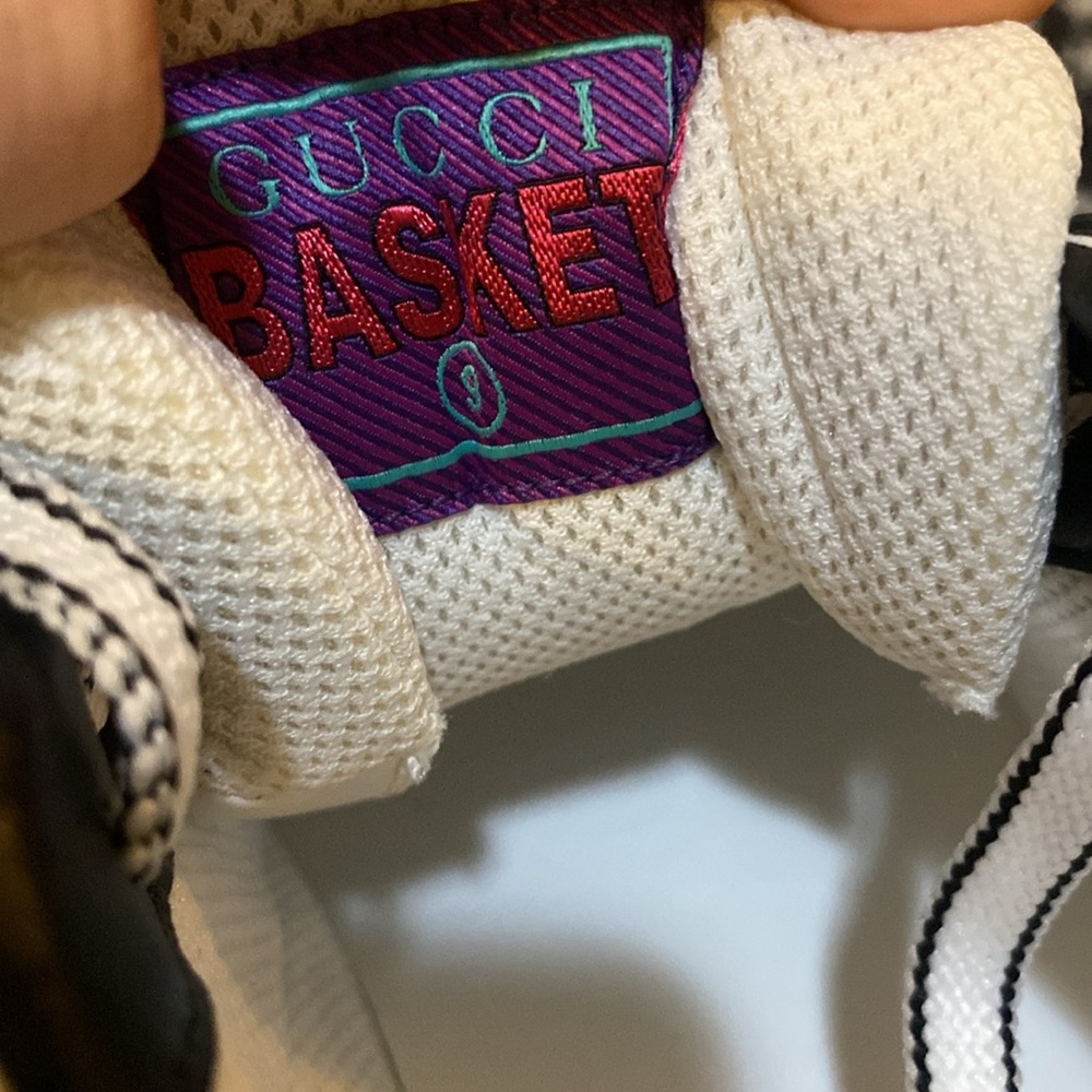 Gucci Men’s Basket low-top sneakers Black/White - Picture 9 of 16